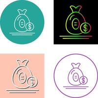 Money Bag Icon Design vector