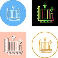 Bar Graph Icon Design vector