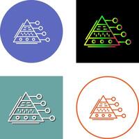 Pyramid Graph Icon Design vector