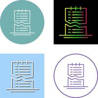 Corrupted List Icon Design vector