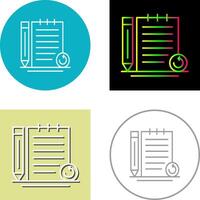 Rechecked Notes Icon Design vector