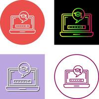 Digital Learning Icon Design vector