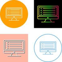 Online Checklist Icon Design vector