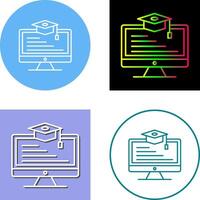 Online Learning Icon Design vector