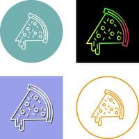 Pizza rebanada icono diseño vector