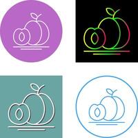 Apricot Icon Design vector