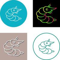 Shrimp Icon Design vector