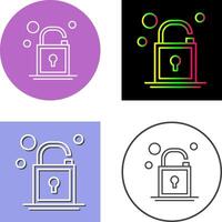 Open Lock Icon Design vector