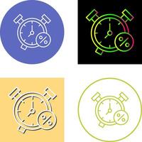 diseño de icono de reloj de alarma vector