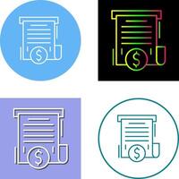 Bill Icon Design vector
