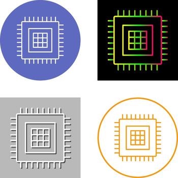 Processor Icon Design vector