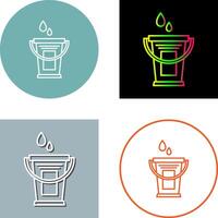 Water Bucket Icon Design vector