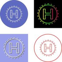 Helipad Icon Design vector