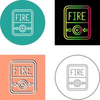 Fire Button Icon Design vector