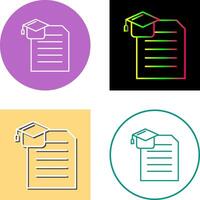 Degree Icon Design vector