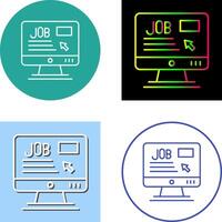 Online Job Icon Design vector