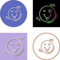 Tongue Out Icon Design vector