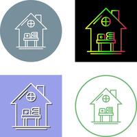 Home Work Place Icon Design vector