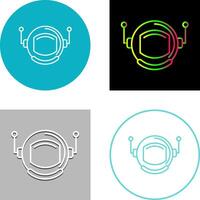 Astronaut Helmate Icon Design vector