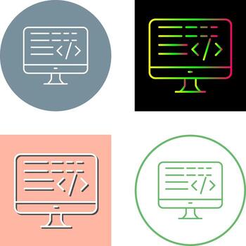 Coding Icon Design vector