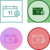 Unique Event Management Icon Design vector