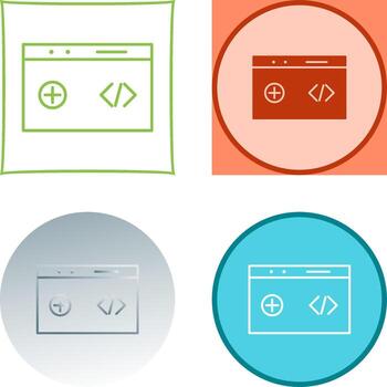 Unique Clean Code Icon Design vector