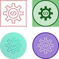 Unique Code Optimization Icon Design vector