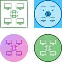 Unique Company Network Icon Design vector