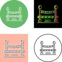 Do Not Cross Line Icon Design vector
