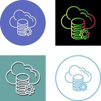 Cloud Data Icon Design vector