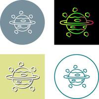 Saturn Icon Design vector