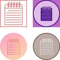 Unique Note Icon Design vector