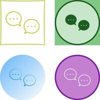 Unique Conversation Bubbles Icon Design vector