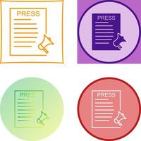 Unique Press Releases Icon Design vector