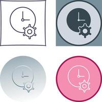 Unique Time Optimization Icon Design vector