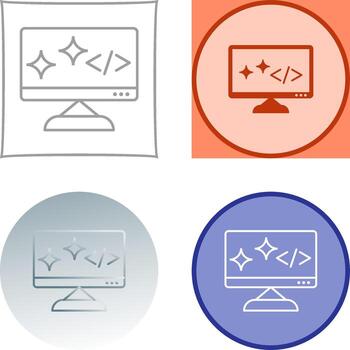 Unique Clean Code Icon Design vector