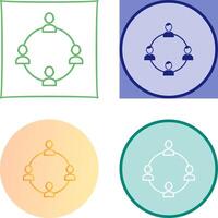 Unique Network Group Icon Design vector