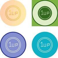 Unique 1UP Icon Design vector