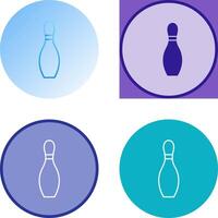 Unique Bowling Pin Icon Design vector