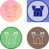 Unique Castle Icon Design vector