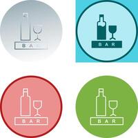 Unique Bar Sign Icon Design vector