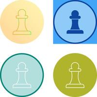Unique Pawn Icon Design vector