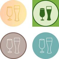 Unique Beer Glasses Icon Design vector