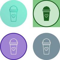 Unique Strawberry Milkshake Icon Design vector