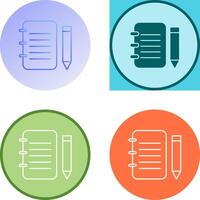 Unique Notepad Icon Design vector