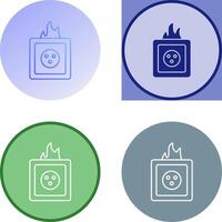 Unique Fire in Socket Icon Design vector