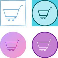 Unique Empty Cart Icon Design vector