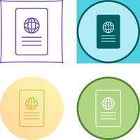 Unique Global Report Icon Design vector