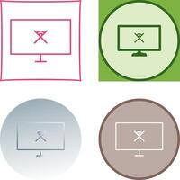 Unique Disconnected Network Icon Design vector