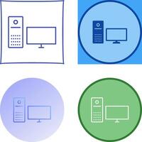 Unique Computer Icon Design vector